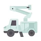 Bucket truck crane for tree removal